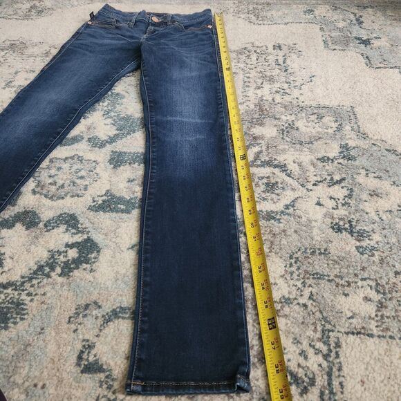 Rock & Republic Womens Size 4 Berlin Embroidered Pockets Blue Straight Jeans - Picture 12 of 13